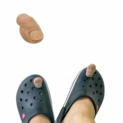 2PC 3D Funny Toe Shoe Charms, Hairy Big Toe Clog Decor Unique DIY Accessory