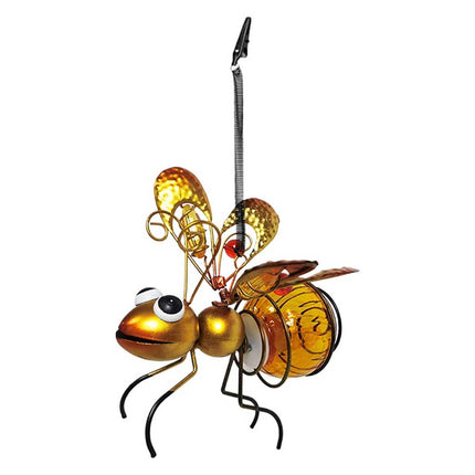 Solar Bee Light Hanging Waterproof Outdoor Tree Ornament Garden Decor