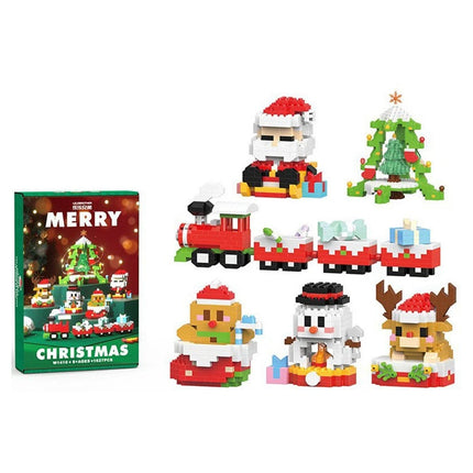 Santa Claus Design Building Blocks Set, 6Pcs Christmas Ornaments