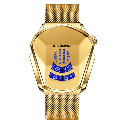 Men's Designer Style Watch Funky Trendy Fashion Wristwatch Strap Adjuster