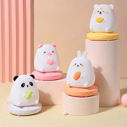 LED Animal Night Light Silicone Rechargeable Bedside Lamp for Gift