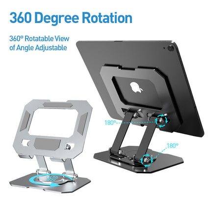 Portable Metal Swivel Tablet Stand Holder Laptop Riser for iPad/Pro/Air