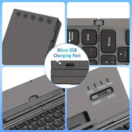 Portable Foldable BT Keyboard for Tablets, Laptops & Smartphones