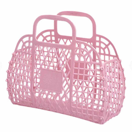 Jelly Beach Bag Reusable Tote Purse Girls Bright Gift Basket