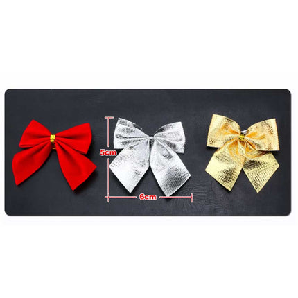 36X Christmas Tree Bow Ornament Gift Xmas Party Dinner Table Decor
