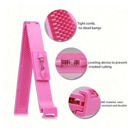DIY Fringe Hair Trimming Clip & Comb Set with Professional Bang Styling