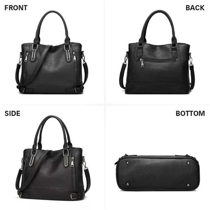 NEW Ladies PU Leather Handbag, Shoulder Tote & Crossbody Purse