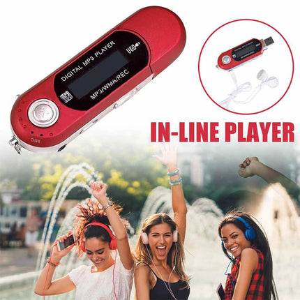 Portable MP3 Player 4GB 8GB USB Digital LCD FM Radio Rechargeable Music