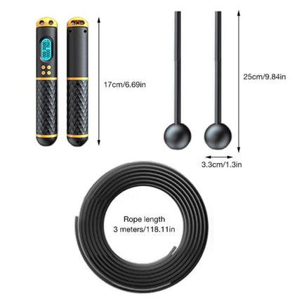 2-in-1 Cordless Jump Rope with Digital Counter & Calorie Count