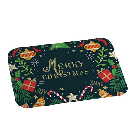 Christmas Door Mat Santa Claus Outdoor Rug Merry Xmas Decor 50x80cm