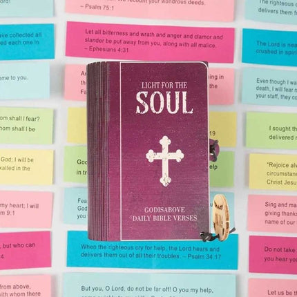 150PCS Bible Verse Cards Handmade Wooden Box Daily Scripture Verses