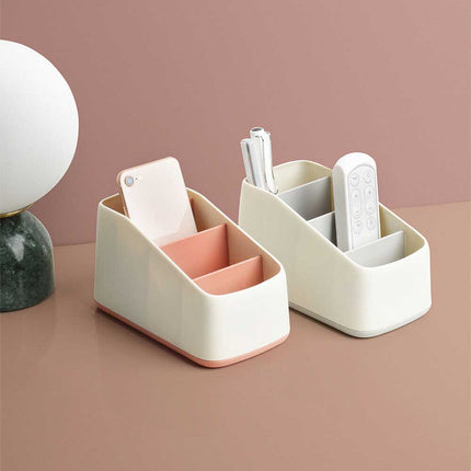 3-Grid TV Remote Control Holder, Desktop Storage Box Organizer for Table