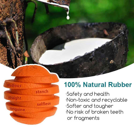 Durable Dog Chew Toy Treat Dispenser Interactive Orange 10cm