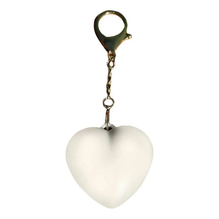 2x Heart Keychain Light Touch Sensitive Mini LED Flashlight Rechargeable