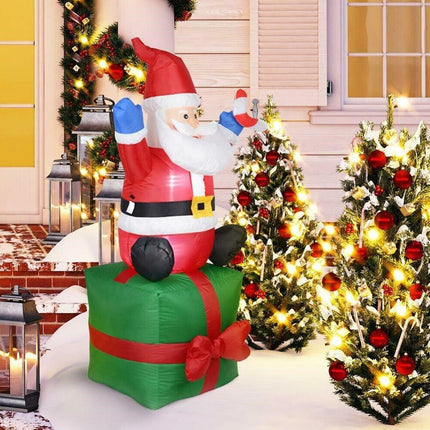 1.8M Giant Inflatable Xmas Santa 6ft Outdoor LED Light Yard Decor AU