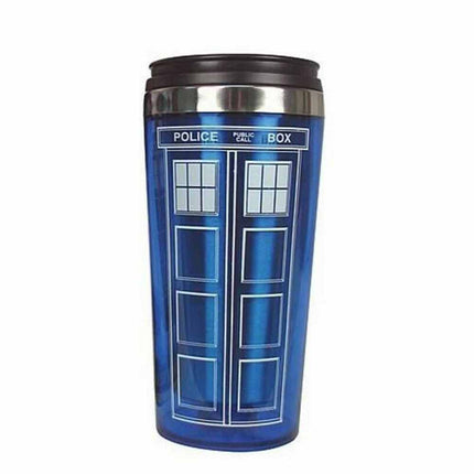 16oz Doctor Who TARDIS Insulated Tumbler Travel Coffee Mug Cup