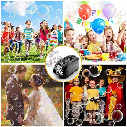 Electric Bubble Machine USB Automatic Bubble Blower Wedding Party Xmas