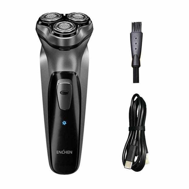 Men's Electric Rotary Shaver 3 Heads, Cordless Wet/Dry USB Rechargeable