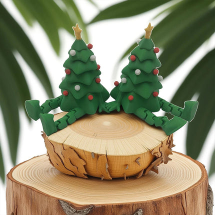 3D Printed Christmas Tree Desktop Decoration Movable Joints Tabletop