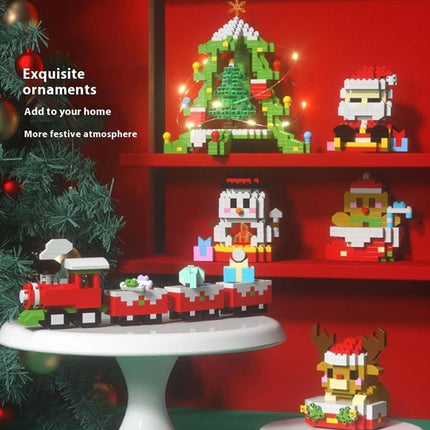 Santa Claus Design Building Blocks Set, 6Pcs Christmas Ornaments