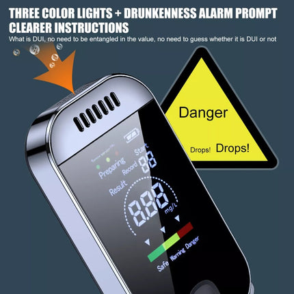 Professional LCD Digital Breathalyzer Police Alcohol Tester Self Analyzer