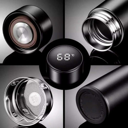 LED Display Smart Mug 500ml Stainless Steel Vacuum Insulated Thermos Bottle