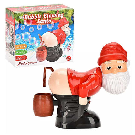 Electric Santa Claus Bubble Machine with Music Light Entertainment