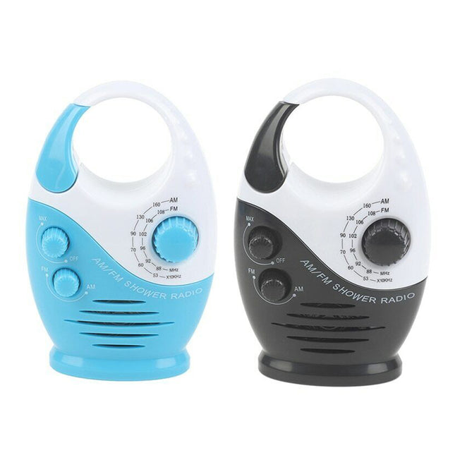 Portable Waterproof AM FM Radio Shower Hanging Bathroom Music Radio