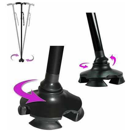 Adjustable Folding Walking Stick with LED Light and Comfortable Strap
