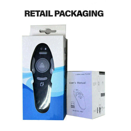 Wireless Presentation Remote with Laser Pointer & Mouse Clicker Control