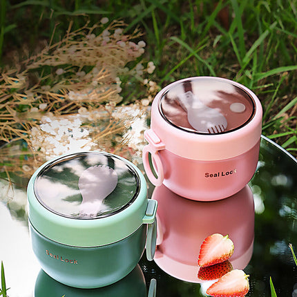 Stainless Steel 600ml Lunch Box Thermos Food Flask Insulated Soup Jar