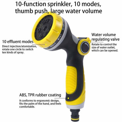 Hose Sprayer Nozzle 10 Functions for Car Washing & Garden Watering