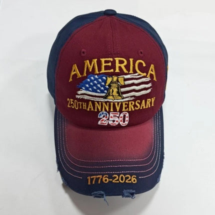 US 250th Anniversary Embroidered Baseball Cap 1776-2026 Gift for Dad