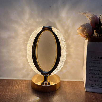 USB LED Crystal Lamp Touch Dimmable Bedside Night Light Decor Gift