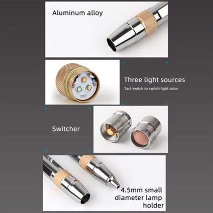 UV LED Torch Set 365 395NM Ultraviolet Light Jade Gem Inspection Lamp