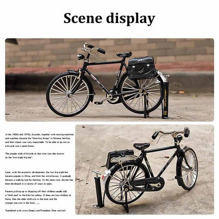 DIY Retro Mini Bicycle Alloy Model Finger Bike Simulation Miniature Toys
