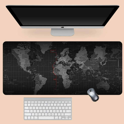 90x40cm World Map Non-Slip Gaming Desk Mat for Mouse & Keyboard