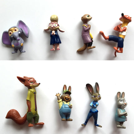 12pcs Zootopia Zootropolis Judy Hopps Nick Wilde Mr Big Mini Doll PVC Figures Set