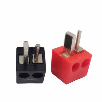 2-Pack 2-Pin DIN Hi-Fi Speaker Plug, Screw Terminals Red/Black