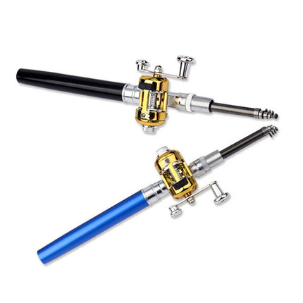 Telescopic Pen Fishing Rod Pocket Size Portable Pole and Reel Combo