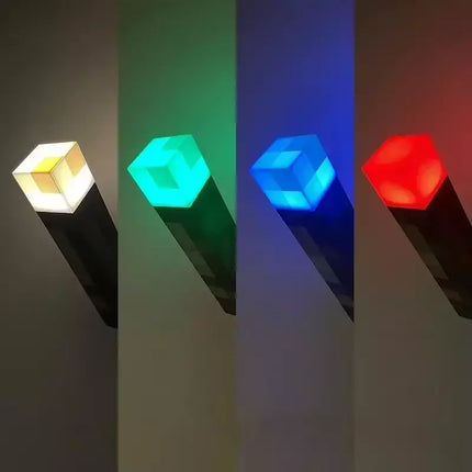 Minecraft Torch Lamp LED Night Light USB Rechargeable Home Decor Gift