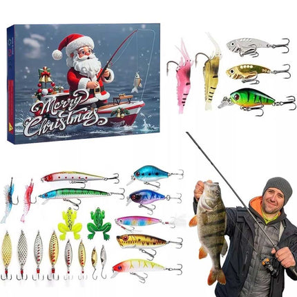 Christmas Fishing Tackle Advent Calendar 24 Day Surprise Countdown