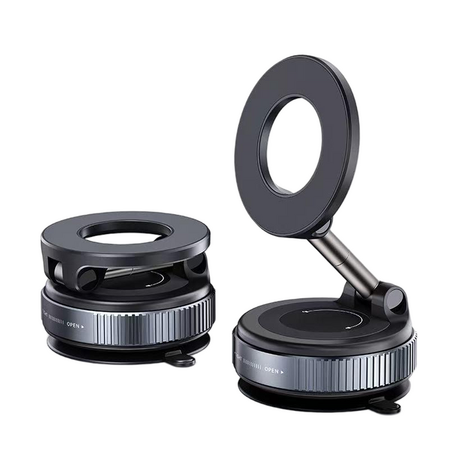Electric Magnetic Car Phone Holder Vacuum Suction Cup 360° Rotation Mount