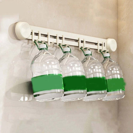 9 Hooks Suction Wall Mounted Coat Hooks, Bathroom Kitchen Utensil Rack