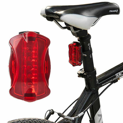 2X Bike Light Set Front Rear 5 LED Bicycle Tail Lights Waterproof