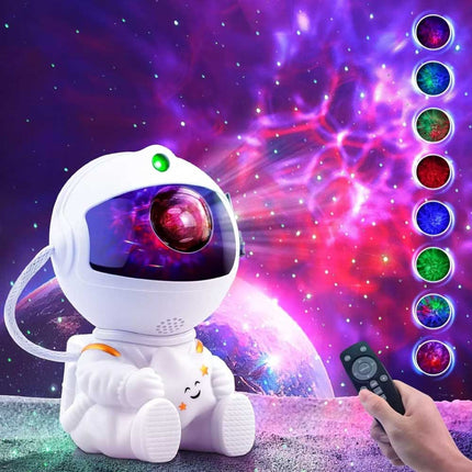 LED Astronaut & Star Projector Light, USB Starry Night Bedside Lamp
