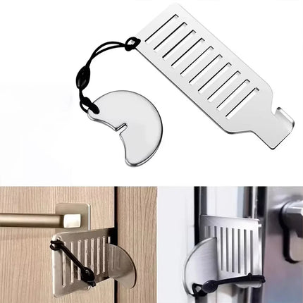 Portable 8cm Stainless Steel Anti-Theft Door Blocker Security Tool