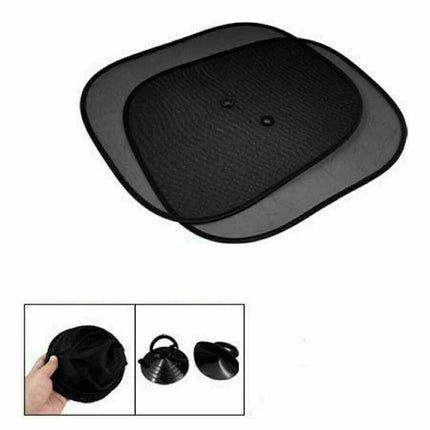 2Pcs Car Sun Shade Cover Blind Mesh Max UV Protection Front Rear Window