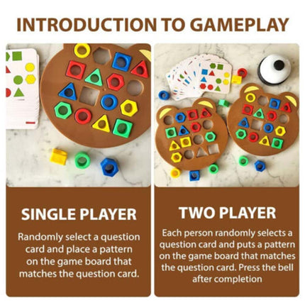 Shape Matching Board Game Color Sensory Educational Toy Quick Matching
