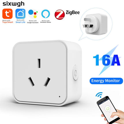 Tuya WiFi/Zigbee 16A Smart AU Socket, Voice Control for Alexa & Google Home